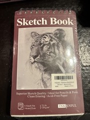 Premium Quality Sketchbook – 5.5″ X 8.5″ Acid Free-Top Spiral-2 Pack-100 Sheets