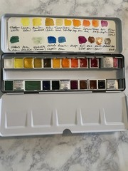 Schmincke Hordam Watercolor Half Pans Plus Winsor & Newton Alizarin