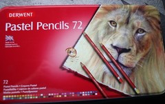 Derwent Pastel Pencils, 4mm Core, Metal Tin, 72 Count (32996)