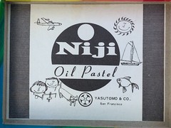 Vtg 5 boxes of NIJI oil Pastels 12 assorted colors each art supplies school RARE
