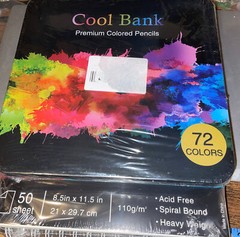 72 Watercolor Pencils Set with 2 x 50 Page Drawing Pad for Kids, Adults and Lead