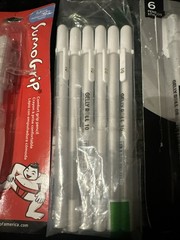 Sakura Sumo Comfort Grip Pencil & 2 Packs Of 6 White Gelly Roll Classic Pens