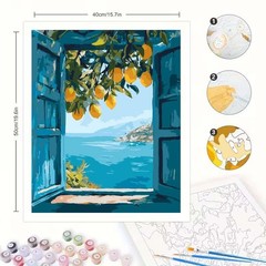 Lemon Tree Paint by Numbers Kit for Adults,DIY Paint by Number Kit on Canvas …