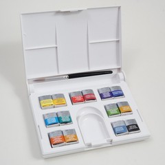 Winsor & Newton Professional Watercolor Paint Set, Field Box, 12 Half Pan 190049