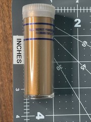 Vintage US Bronze Powder Works Venus #3 Karat Gold Leaf: 1 Ounce Vial. (UP2)