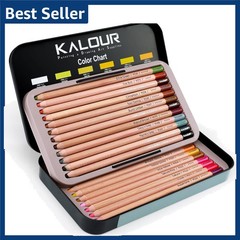 Pro Pastel Chalk Colored Pencils,24 Colors portrait set,Color Charcoal Pencil…