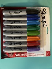 Sharpie Permanent Markers, Chisel Tip, Assorted Colors, 8-Count
