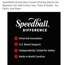 Speedball Introductory Screen Printing Starter Kit, Beginner Set w/ Frame, Inks