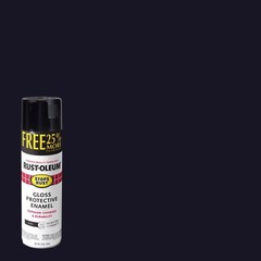 Rust-Oleum Stops Rust Gloss Black Spray Paint 15 oz (Pack of 6)