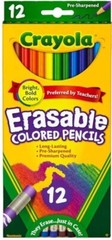 Crayola erasable colored pencils bulk 12 YELLOW