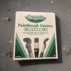 Crayola Paintbrush Variety Classpack – 36 Lg – Multipurpose – 3 Brush Tip Styles
