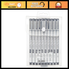 Multiliner Ink Pens Set of 10 – Black Copic Markers for Drawing & Illustration