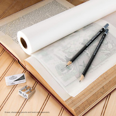 Bee Paper 24″ X 50 Yds Sketch and Trace Roll, White