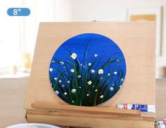 Unfinished Round Birch Wood Canvas Panels Kit 4 Pack of 2 Sizes 8 and 12 St…