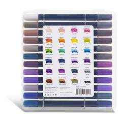 24-Piece Dual Tone Glitter Marker Set – 48 Shimmering Colors (2 per Pen) – Fl…