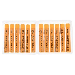 12Pcs Creamy Oil Pastels, Soft Oil Crayons Pastels Stick Light Yellow