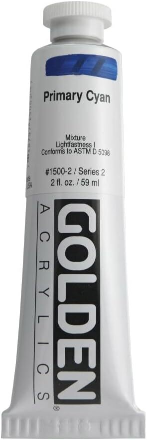 Golden Heavy Body Acrylic Paint 2oz Primary Cyan Phthalo Blue Vegan