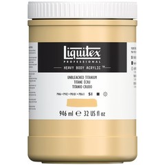 Heavy Body Acrylic Paint 32 Fl Oz Unbleached Titanium High Viscosity Non Crac…
