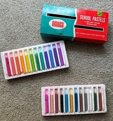 Vintage Amaco Colored School Pastels (24) American Art Clay Co USA Made