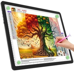 TOHETO A3 Light Board for Diamond Painting, Super without Bag, Black