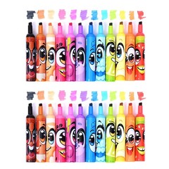 Scented Chisel Tip Markers 24 Pack, With Fruit Scent, 12 Assorted Colors, Dif…