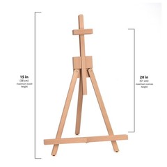 20″ Tabletop Wood Easel Adjustable Tripod Display Artwork Craft Stand Painting