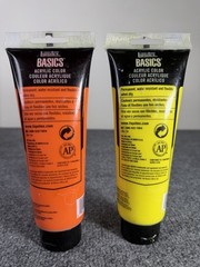 Liquitex Basics Acrylic Paint Lot 6 Artist Colors Mixed Media Used