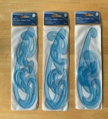 3 French Curve Sets Staedtler Mars 571 – A B & C drafting drawing stencil NEW