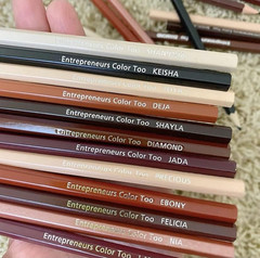 Colored Pencils, Shades of Brown Skin, 12 Coloring Book Colors, Black Women Adul