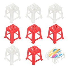 8Pcs Mini Canvas Stands for Painting, Small Canvas Stands, White/Red