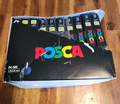 uni-ball POSCA PC-5M Water-Based Paint Markers 1.8-2.5mm (10 Packs of 8) ~ READ