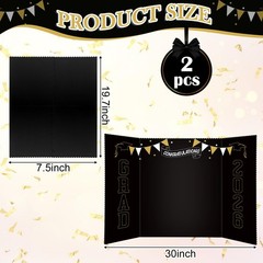 2 Pcs 2026 Graduation Photo Display Board Senior Trifold Poster Board 33×20 i…