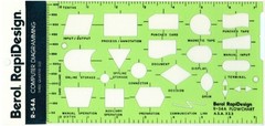 Berol Rapidesign Template – Computer Diagramming – R-54A