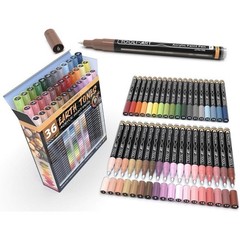 36 Acrylic Paint Pens Extra Fine Tip Multi Surface Rock Canvas Wood Metal New