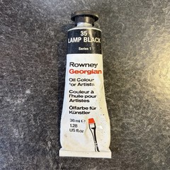 Vintage Rowney Georgian 35 Lamp Black Oil Color Paint 38ml