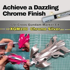 Someie GSI Creos Gundam Marker EX Chrome Silver, White Gold, Yellow Gold 3-Ma…