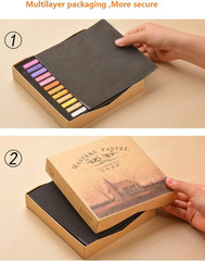 Non Toxic Artist Pastels,Square Soft Pastels Set,Chalks 12/24/36/48 Colors Soft