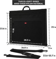 Lightweight Art Portfolio Bag 24×36 Waterproof Canvas Tote with Shoulder Strap