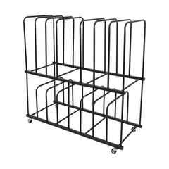 2 Tier Art Storage Rack 50 Lbs Capacity With Locking Wheels Rack For Classroom