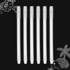 White Gel Pen White Ink Pen Set Point Gel Pens for Black Paper Art Drawing Jo…