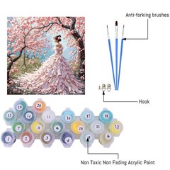 TCDZMYGS Paint by Numbers Kit for Adults Beginner,Cherry Blossom Beauty Adult…