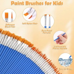 240 Pcs Small Paint Brush Bulk, Flat Fine Tip Artist Paint Brushes Set, Kids …