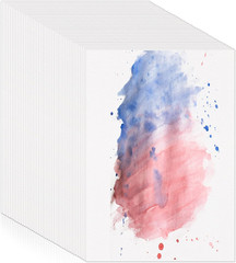 Prudiut 120 Sheets Watercolor Paper Bulk, 140 Lb/300 GSM Cotton Cold Press White