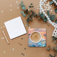 100Pcs Sublimation Blank Cup Coasters, Sublimation Square Blank Coasters Bulk…