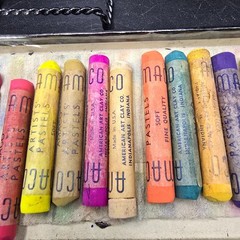 Vintage AMACO Artists Soft Pastels 18 Color Set American Clay Co Indianapolis
