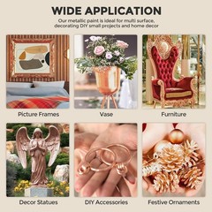 Metallic Copper Acrylic Paint, 8.45oz/250ml Large Copper Leaf Paint | Non Tox…