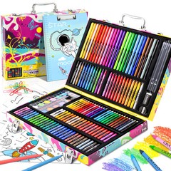 Art Supplies, 180 Piece Drawing Painting Art Kit with Clipboard and Coloring …