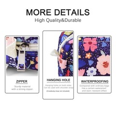 Portfolio Organizer with Multiple Pockets, Waterproof Travel Zippered Toiletr…