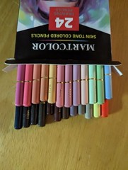 24PCS Skin Tone Colored Pencils Set Oil Based Drawing Sketching Shading Adult Co