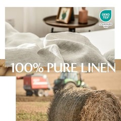 100% Duvet Cover Set, 3 Pieces Belgian Flax Breathable Bedding, 1 Queen Linen
